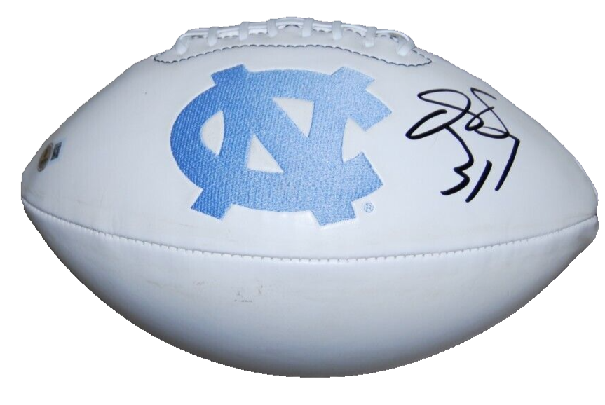 DRE BLY signed (NORTH CAROLINA TAR HEELS) LOGO football BECKETT BAS BR63085 