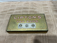 Vintage Lipton Tea Gold Tin Lipton's Orange Pekoe & Pekoe Tea Bags