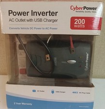 CyberPower 200 watt Power Inverter AC Outlet with USB Charger - NIB