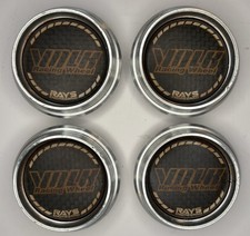 Rays Volk Racing Center Cap Set 4pcs Old Logo Te37 Ce28 Gt-p Gt-c Jdm Used
