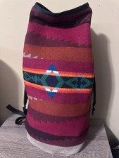 Borsa zaino vintage Pendleton lana USA alta qualità Western Wear una cinghia canna