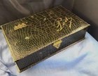 ART DECO ANTIQUE DESKTOP POST STATIONARY DIP PEN PENCIL BOX ROYAL COAT OF ARMS