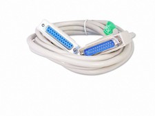 DB25 Serial Port Cable 10 Foot 25-Pin RS232 Male to Female Connection