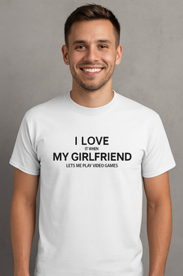 Funny Gamer Shirt I Love My Girlfriend Lets Me Play Video Games Mens Tee Gift