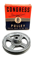 NOS Vtg. Congress 5.5 OD 1/2 Fixed Bore Die-Cast V-Belt Pulley, Type A, CA550
