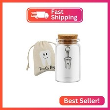Thootyriaf Tooth Holders for Kids Keepsake, Glass Baby Tooth Box for Lost Teeth,