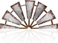 Rustic Farmhouse Wooden Windmill Wall Art