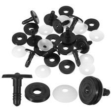 25mm Doll Joints, 10Set Plastic Removable Animal Joints Parts, Black  Clear