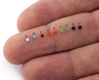 50 pcs Cabochons Czech Glass Round 2mm Flat Back Multi Color CAB168 No Hole CB20