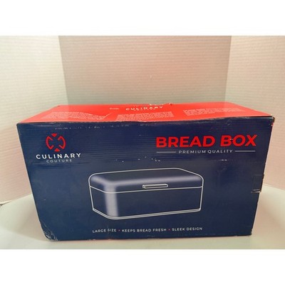 Culinary Couture Extra Large Gold Bread Box Metal Countertop Storage Container