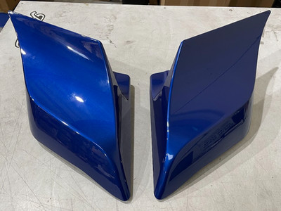 OS&D Advanblack Superior Blue ABS Stretched Side Cover for '14-'23 HD