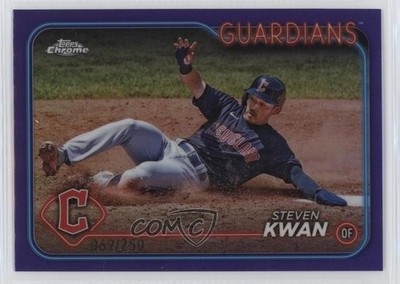 2024 Topps Chrome Purple Refractor 69/250 Steven Kwan #30 x2o