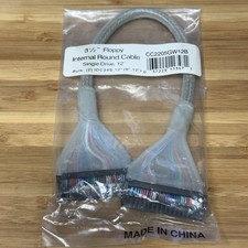 12 inch 3.5" Floppy Single Drive Translucent Round Internal Cable