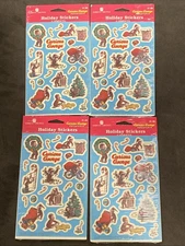 Curious George American Greetings Stickers Vintage Lot Of 4 Packs 8 Sheets New