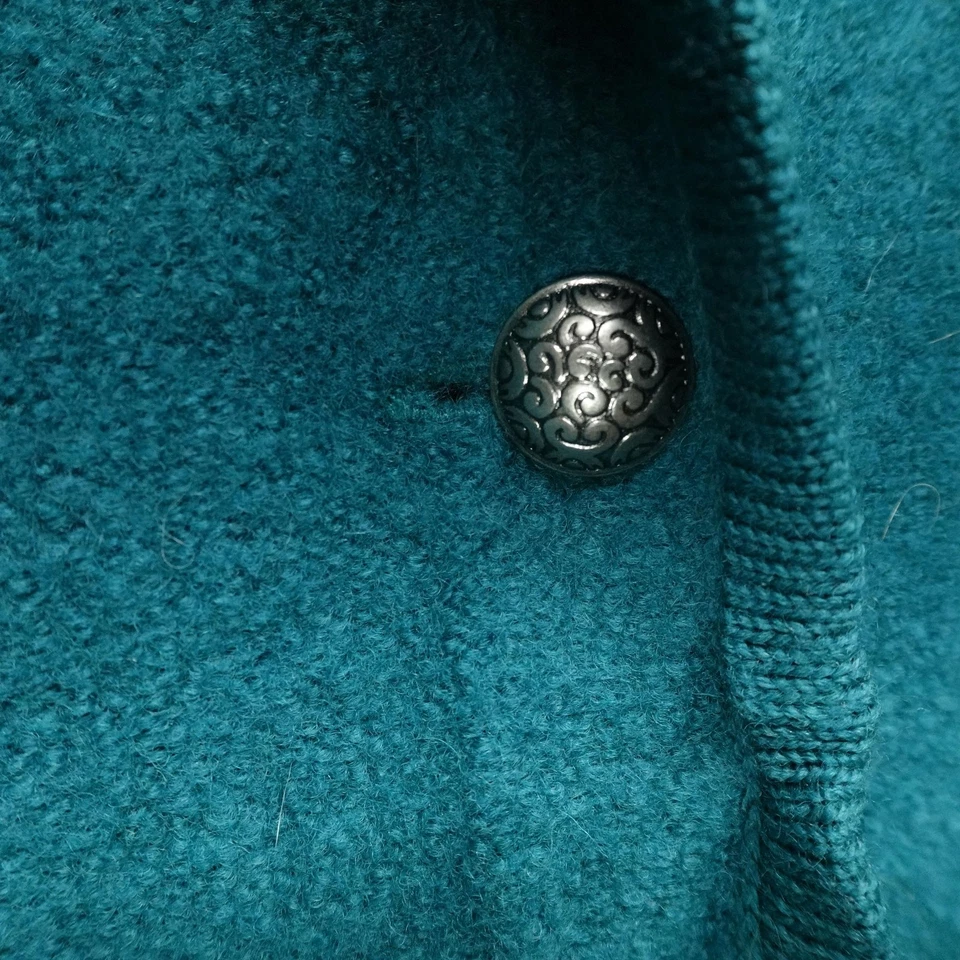 Cardigã suéter feminino vintage Norm Thompson pequeno grande jaqueta de lã fervida - Imagem 3 de 4