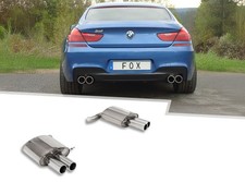  Edelstahl Duplex Sportauspuff BMW 6er F12 F13 640i Cabrio & Coupe 2x90mm