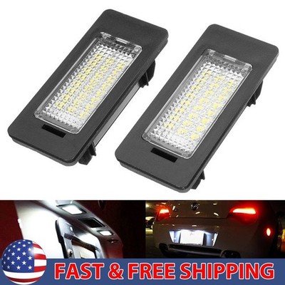 White LED License Plate Lights Lamps for BMW E60 E39 E70 E90 E92 F10 Error Free
