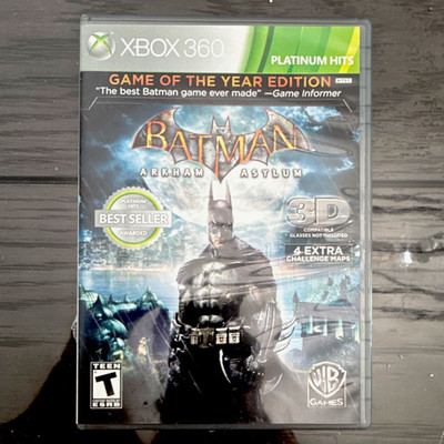 Batman: Arkham Asylum GOTY Edition Platinum Hits Xbox 360 Action Adventure T