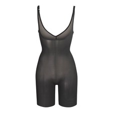 Skims Sheer Sculpt Open Bust Mid Thigh Bodysuit Onyx Black SH-BSS-0014 3XL NEW