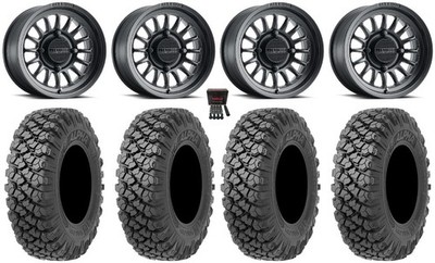 Method 411 15'' Wheels Black (5+2) 32'' Alpha Tires Honda Pioneer 1000 / Talon