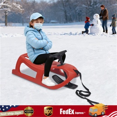 Snow Sled Ski Sled Slider Board Single Rider for Toddler & Kid Winter Outdoor