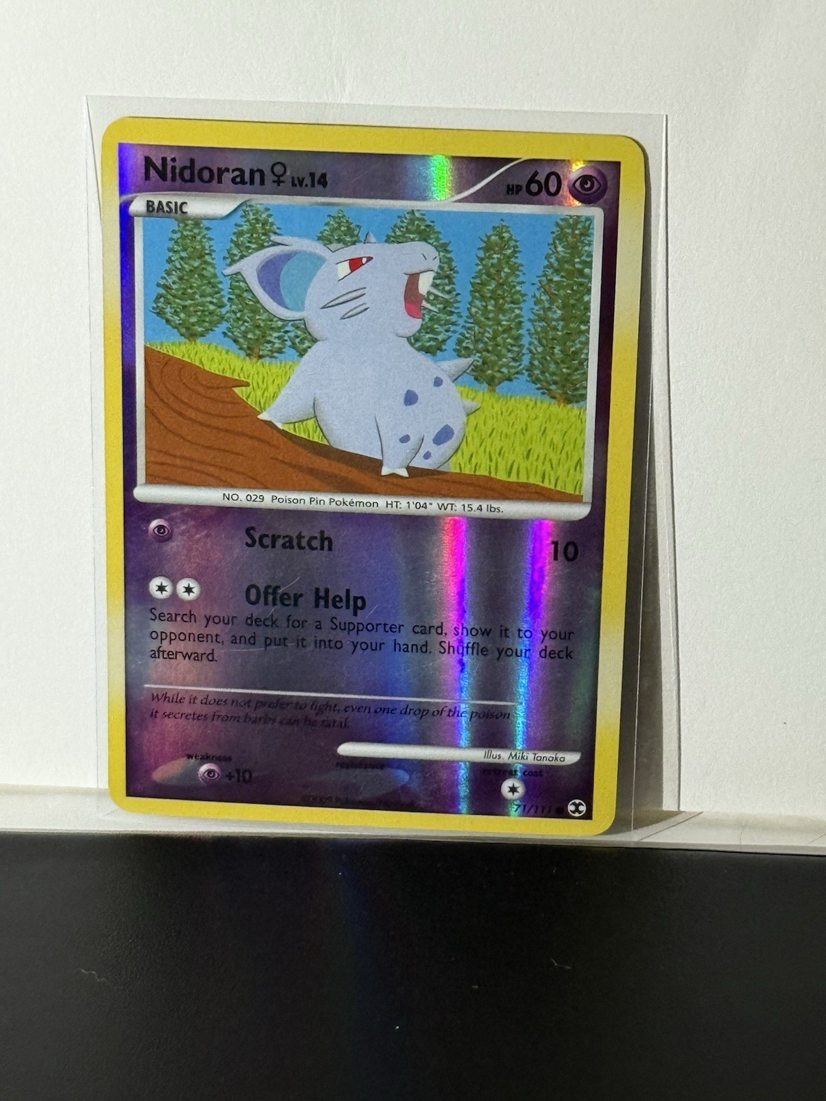 Nidoran F 71/111 Rising Rivals Reverse Holo