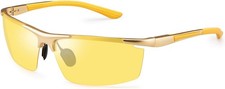 Polarized Night Vision Glasses for Men and Women Yellow Safety Driving Glasses w