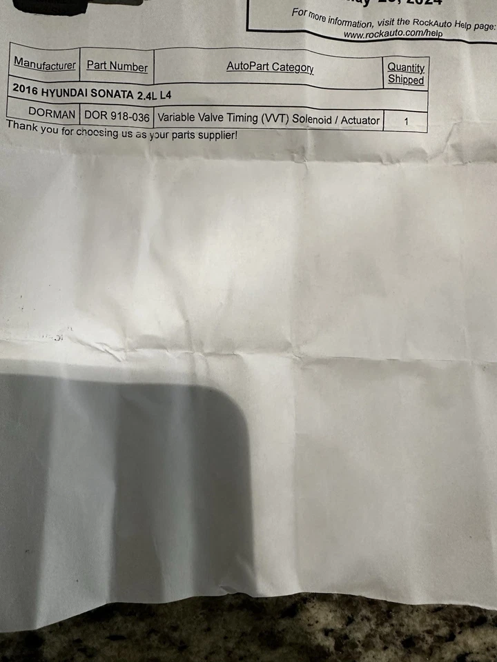 Dorman Variable Valve Timing (VT) Solenoid / Actual  Fits 2016 Hyundai Sonata - Image 3 of 3