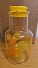 Vintage Pyrex 2 Qt Glass Oranges & Lemons Juice Drinks Decanter Pitcher W Lid