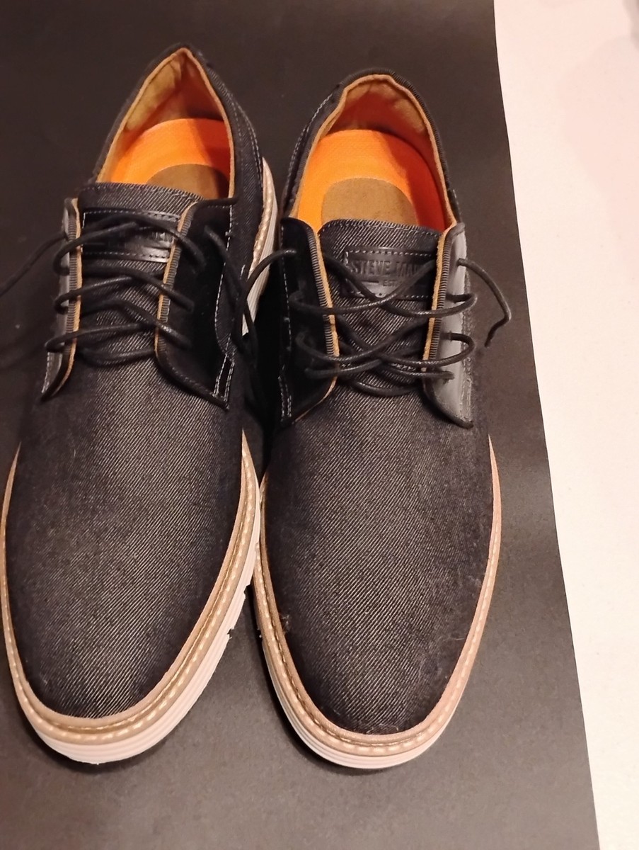 Steve Madden Oxford Shoe Mens 10 Blue Denim Sneaker Casual  display picture 1