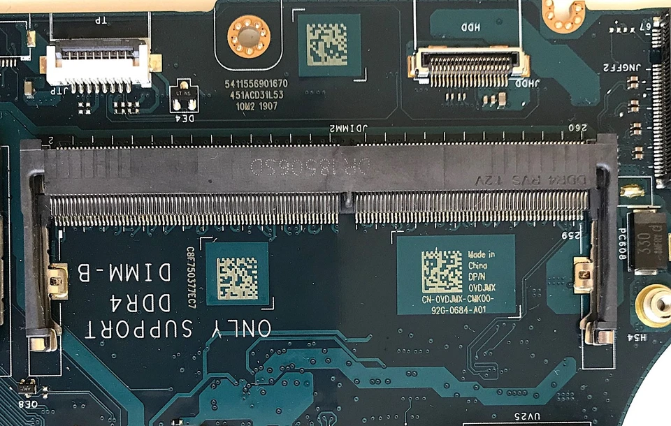 Dell Precision 5530 Motherboard intel i7-8850H DDP00/DDB00 LA-G341P 0VDJMX TEST - Image 3 of 4