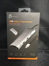Authentic j5create 4K60 Elite USB Type-C Triple-Monitor Mini Dock JCD397