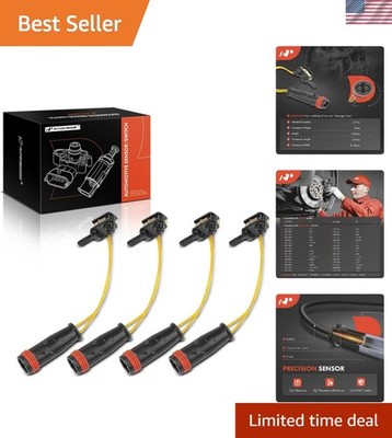 4-PC Front and Rear Brake Pad Wear Sensors Compatible with Mercedes-Benz C230...