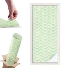 Modern Frosted Pattern DIY Installation Green Rhombuses Textures Green