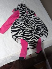 Fleece Zebra Costume With Legs, Hood And Tail 12 Months