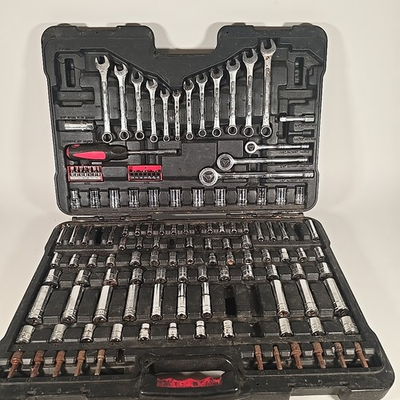 #ad Task Force Wrench Socket Screwdriver Tool Set Kit Mechanics Over 110pcs Incomple $49.88