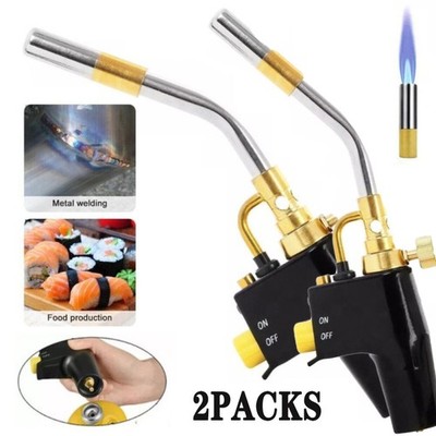 2PCS High Intensity Mapp Propane Gas Torch Brass Head Trigger Start Welding Torc