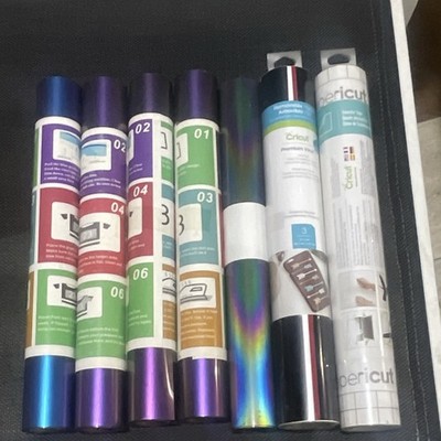 Cricut Premium Vinyl Permanent Roll Lot w/ Transfer Tape, Assorted Colors
