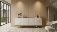 Konsole Stil Modern Farbe Weiß Wohnzimmer Bequem Praktisch Komfortabel
