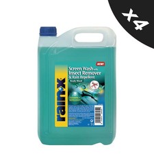 Rain-X Screenwash with Insect Remover & Beading Rain Repellent Technology 4x5L 2.75 per litre