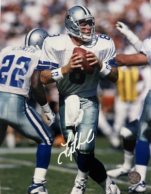 Troy Kenneth Aikman Dallas Cowboys Signed Autographed 11x8.5 Photo