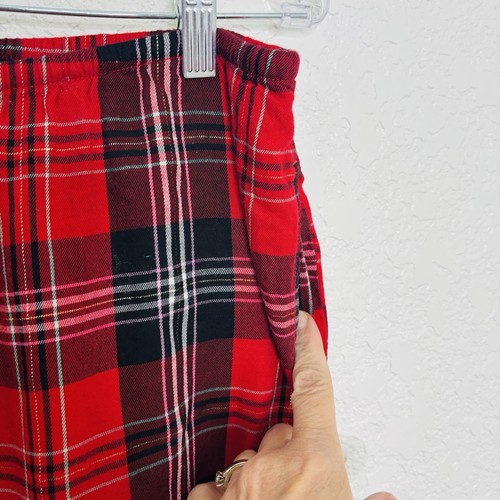 Victorias Secret Pajama Set Size M Red Plaid Dream Long Bottoms Button Up Cotton - Picture 11 of 14