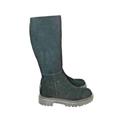 Anthropologie Splendid Amalia Women 11M Black Suede Knee High Lug Boots
