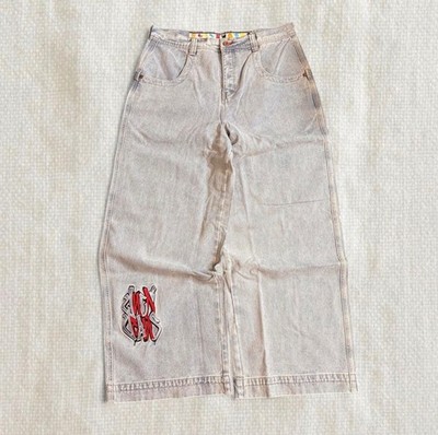 Vintage JNCO Industries Originals Wide Leg Embroidered Rollin Jeans