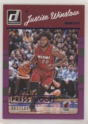 2016-17 Panini Donruss Press Proof Purple 1/199 Justise Winslow #39 z7h