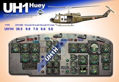 UH1 HUEY  COCKPIT instrument panel CDkit