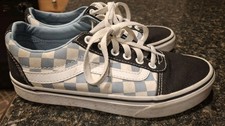 Woman / Girl Vans Sneaker Blue /b w Checkered SIZE 7