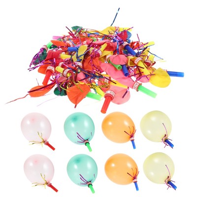  100 Pcs Pfeifenballon Baby Kind Halloween-Folienballons Lochballons Für Kinder
