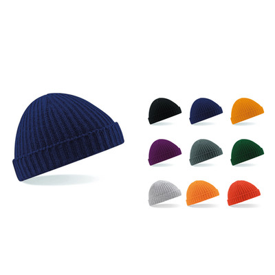 Beechfield Trawler beanie B460 - Retro styling, Ribbed knit, Shallow crown