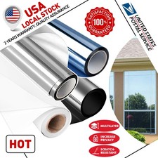 One Way Mirror Window Film Privacy Heat UV Reflective Control Tint New